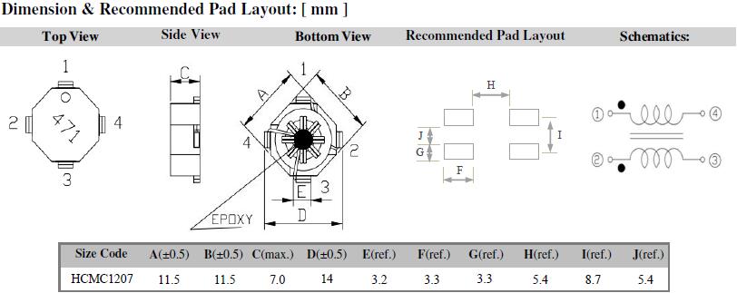 HCMC-Dimension-Recommended-Pad-Layout