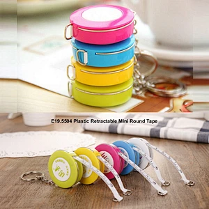Mini ruban rond rétractable en plastique