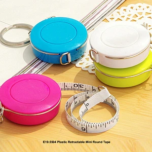 Mini ruban rond rétractable en plastique