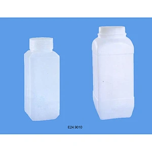 Bouteille en plastique, forme carrée