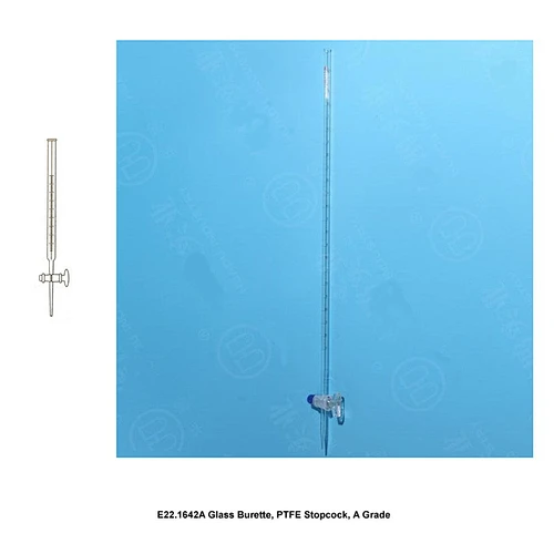 Kaca Buret, PTFE Stopcock, Grade A