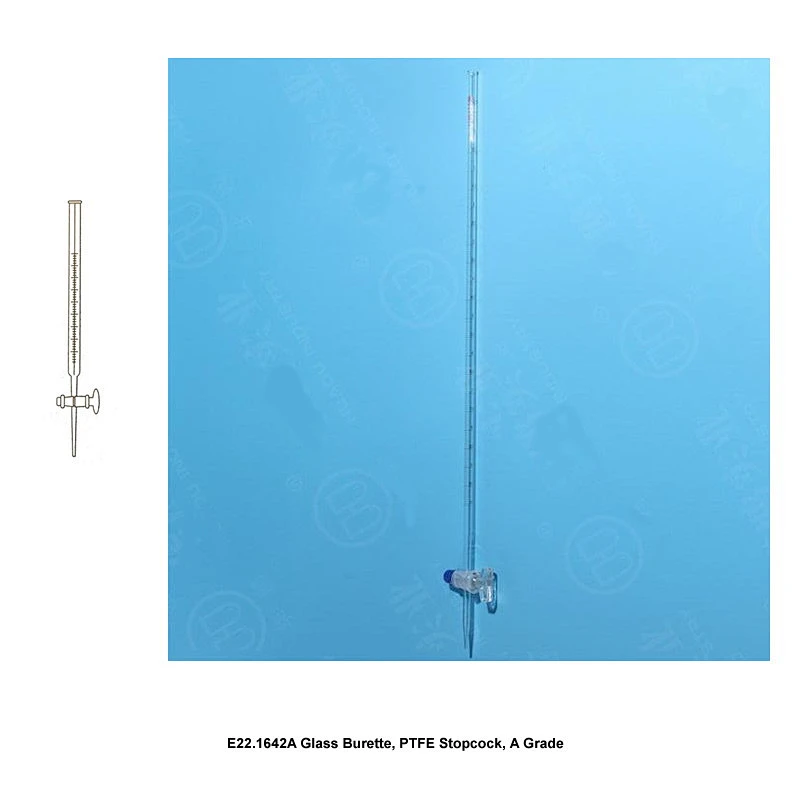 Glass Burette, PTFE Stopcock, A Grade