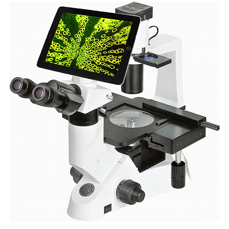 Digital LCD inverterat biologiskt mikroskop, 9.7