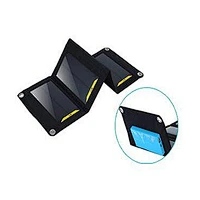 Solcellelader, 8W, Power Bank 5000mAh
