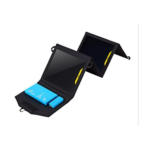 Solcellelader, 14W, Power Bank 5000mAh