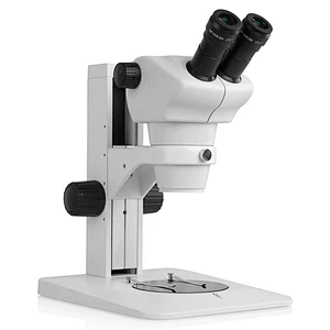 Zoom stereomicroscoop, 0,8~5x, verrekijker, vierkante stand-up/onderste LED