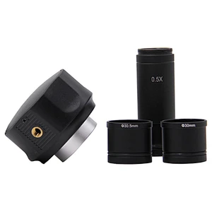 Câmera digital USB 2.0 CMOS, 5,0 M, cabo USB fixo, conjunto de anel adaptador de tubo ocular 0,5x
