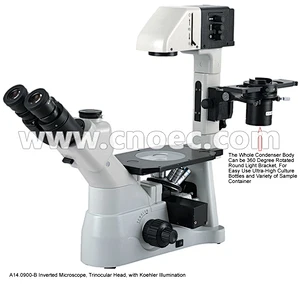 Microscopio invertito, illuminazione Kohler, binoculare