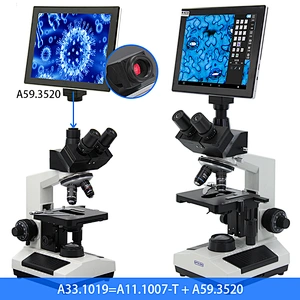 Kính hiển vi sinh học phòng thí nghiệm XSZ107BN, trượt ba mắt màu trắng