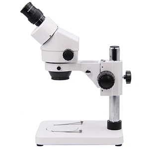Binoküler Zoom Stereo Mikroskop, 0.7x~4.5x, Direk Standı, Işık Kaynağı Yok