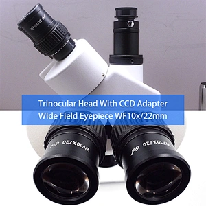Trinokulært zoom stereomikroskop, 0,7x~4,5x, stangstativ, ingen lyskilde