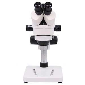 Trinokulært zoom stereomikroskop, 0,7x~4,5x, stangstativ, ingen lyskilde