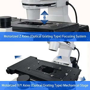 Full Motorized Inverted Fluorescent Microscope, Semi-APO, BF/PH/PL/FL/DIC