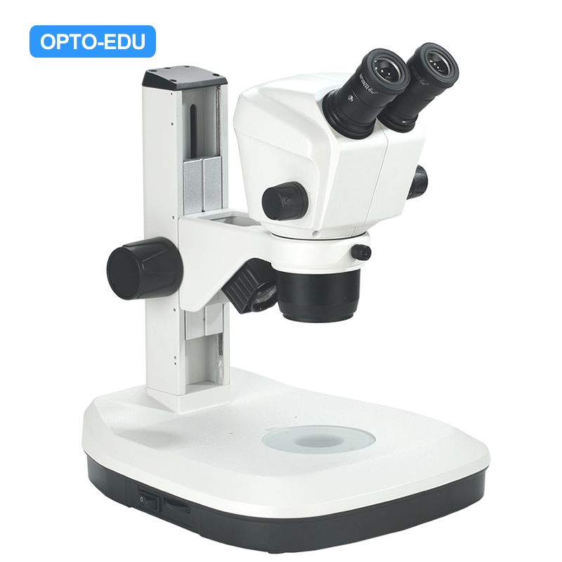 Zoom Stereo Microscope, 0.7-4.5x, 1:6.5, Binocular, Refelect & Transmit 3W LED Light