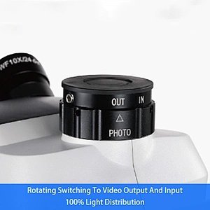 Kính hiển vi soi nổi thu phóng, 0,65~5,3x, 1:8,1, ba mắt, đèn LED lên/xuống 3W
