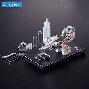 Stirlingmotor med generatormodell, 4 LED