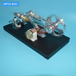 Stirlingmotor med generatormodell, 4 LED