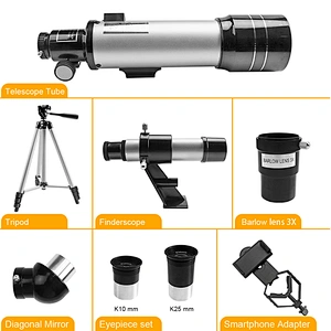Telescopio, Refracción, F400, D70, Bolsa de transporte tipo mochila
