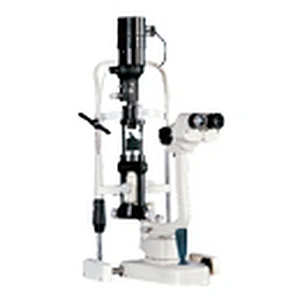 Microscópio de lâmpada de fenda, Galileano + Luz superior, 5 etapas 6x,10x,16x,25x,40x