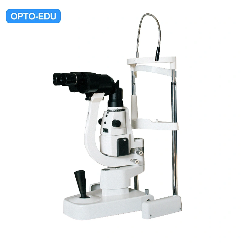 Microscope à lampe à fente, convergence + lumière inférieure, 2 étapes 10x, 16x