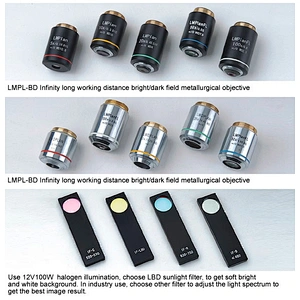 Mikroskop Metalurgi, DIC, Semi-APO, Pantulkan Cahaya