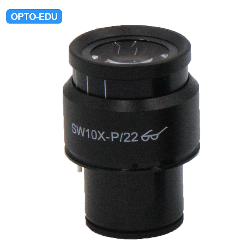 Okular, dioptrijusterbar, dia.30mm 10x/25mm, med skalakryss, med lokaliseringsstift, for polarisering