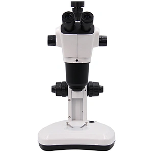 Microscope stéréo à zoom, 0,7-6,3x, 1:9, trinoculaire
