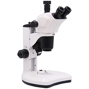 Microscope stéréo à zoom, 0,7-6,3x, 1:9, trinoculaire