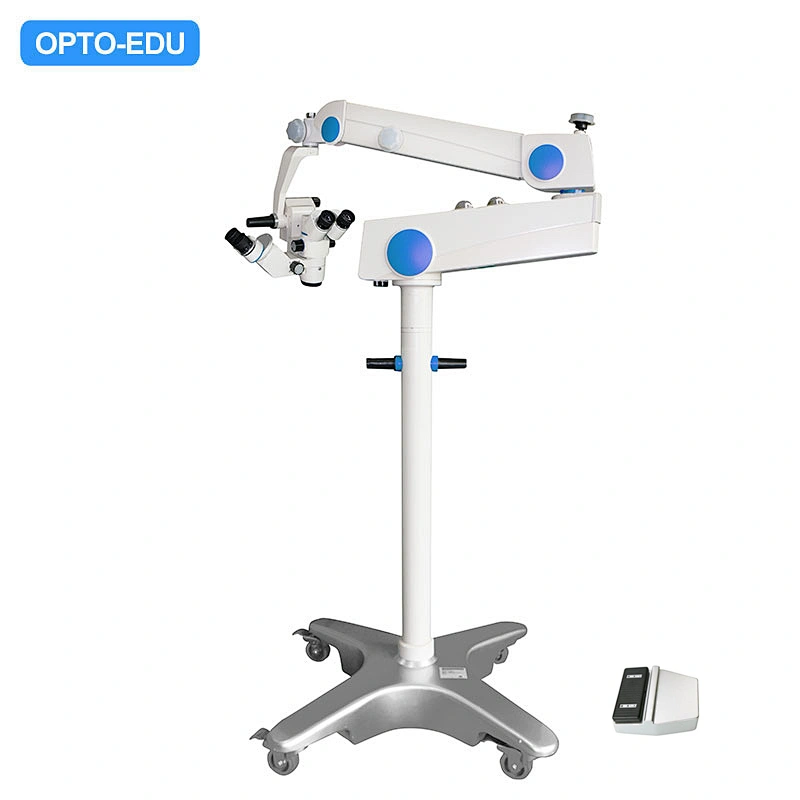 Operating Microscope, Dual Head, Manual 3 Step, 6x10x16x, 2 Function Foot Switch, Para sa Ophthalmology