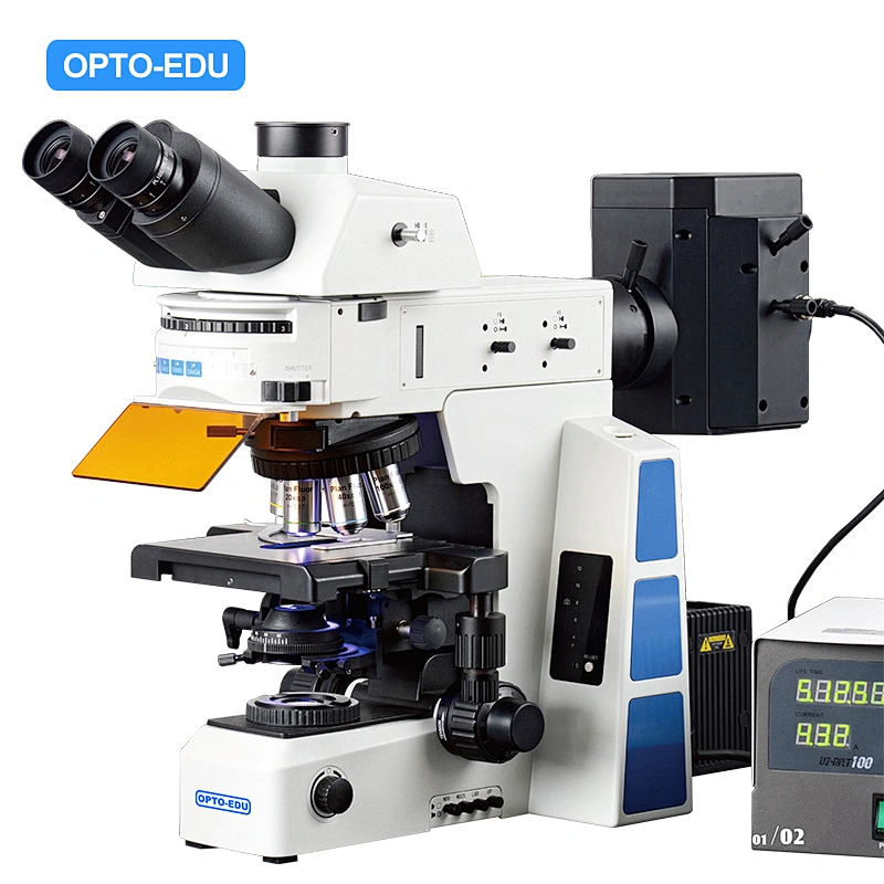 Microscope à fluorescence de recherche, semi-APO, mise à niveau BF+DF+PL+PH+FL+DIC