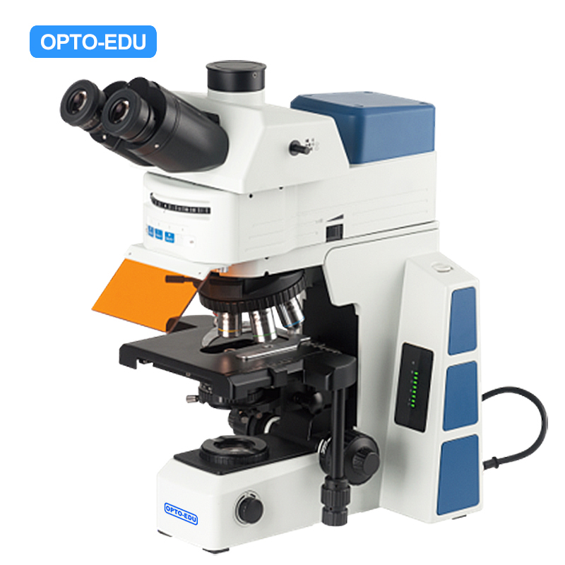 Research Flourescence Microscope, LED+LED, B,G,UV, Semi-APO, Upgrade BF+DF+PL+PH+FL+DIC