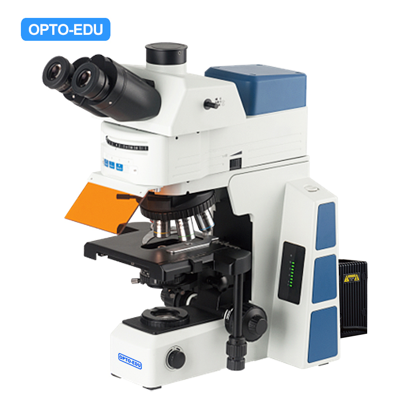 Research Flourescence Microscope, Halogen +LED, B,G,UV, Semi-APO, Upgrade BF+DF+PL+PH+FL+DIC