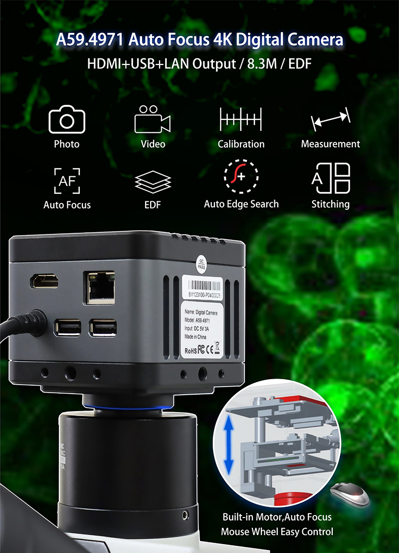 Auto Focus digital microscope camera