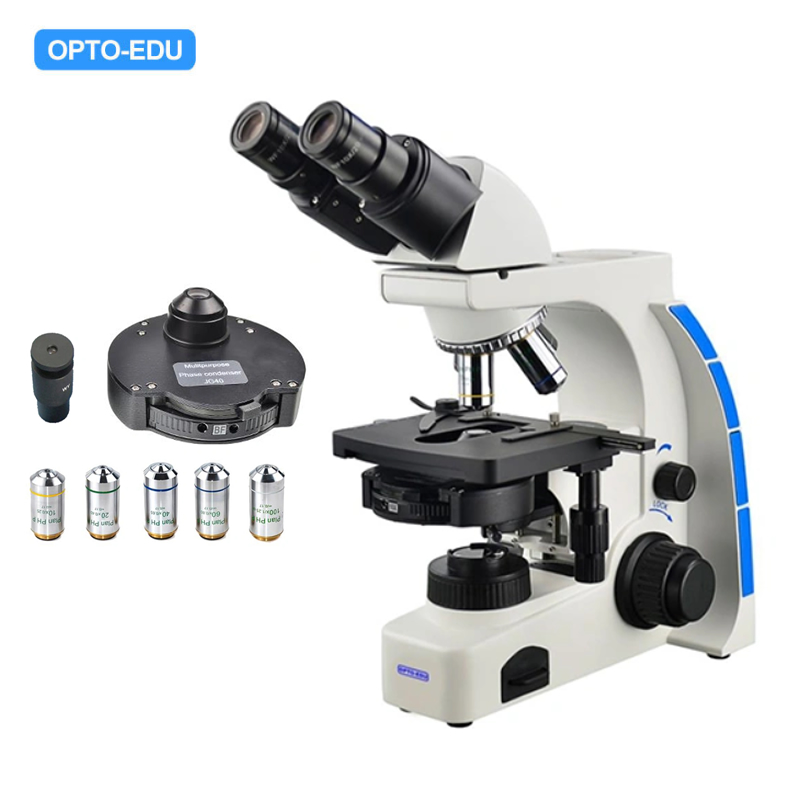 OPTO-EDU A19.2702-T 位相差顕微鏡 インフィニティプラン タレット