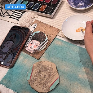 OPTO-EDU Hosts “Buddha Clay Plaque Painting & Hand-Painted Night Lamp”
