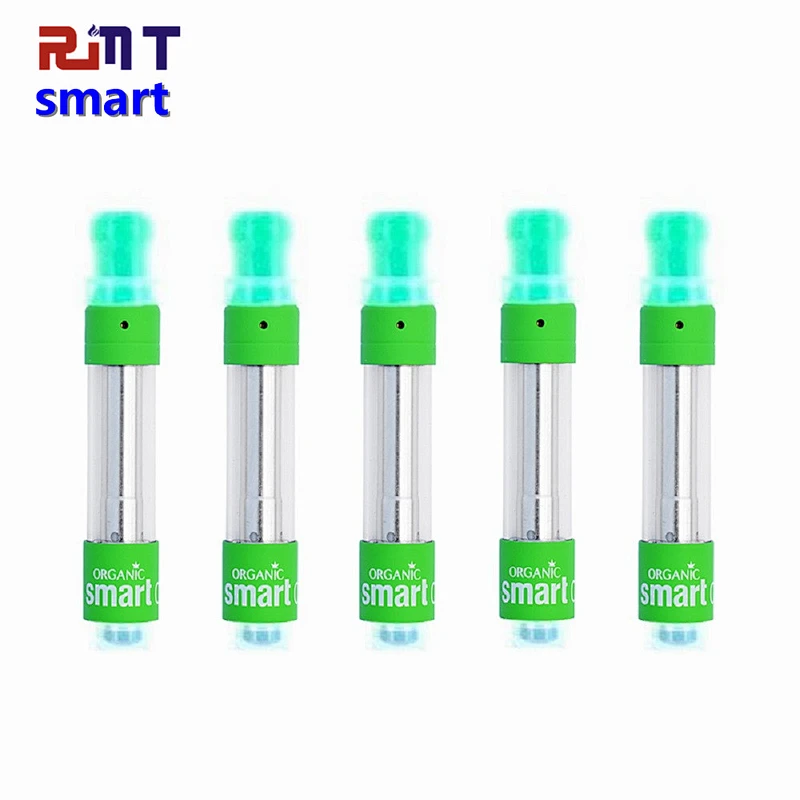 Organic smartcart CBD Cartridge Top Airflow Removable Center Post Vertical Ceramic Coil 510 Thread THC Thick Oil Vape Cartridge