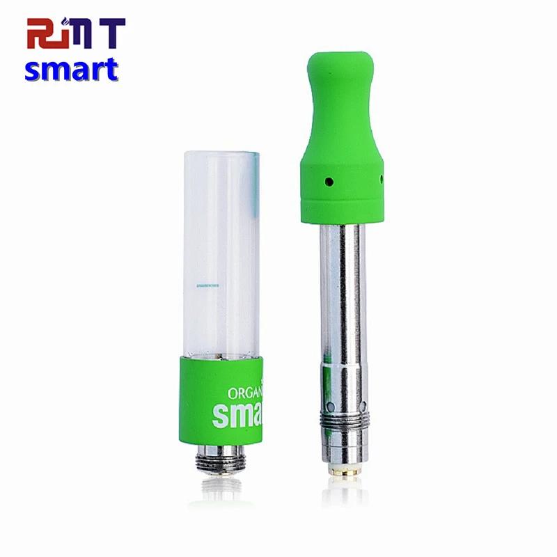 Organic smartcart CBD Cartridge Top Airflow Removable Center Post Vertical Ceramic Coil 510 Thread THC Thick Oil Vape Cartridge