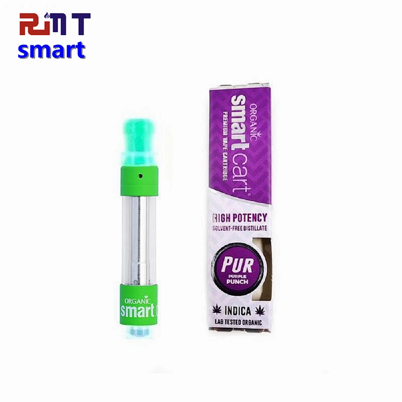 Organic smartcart CBD Cartridge Top Airflow Removable Center Post Vertical Ceramic Coil 510 Thread THC Thick Oil Vape Cartridge