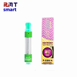 Organic smartcart CBD Cartridge Top Airflow Removable Center Post Vertical Ceramic Coil 510 Thread THC Thick Oil Vape Cartridge