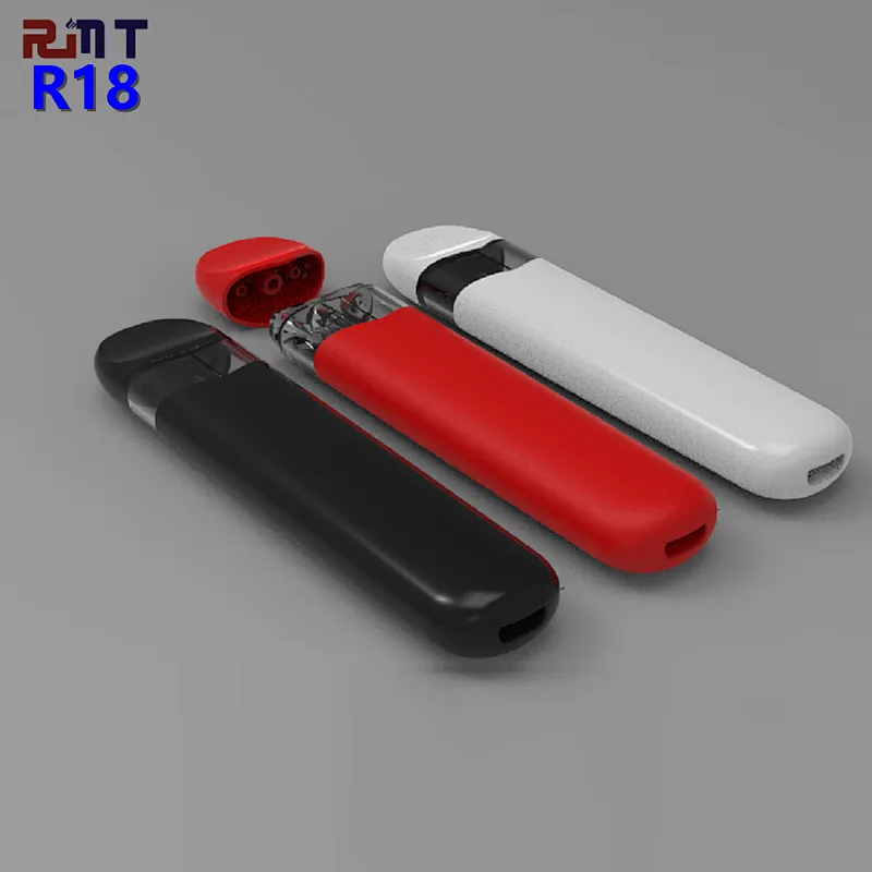 R18 CBD Disposable vape pod pen Clear Window Close System Creamic coil POD OEM ODM factory