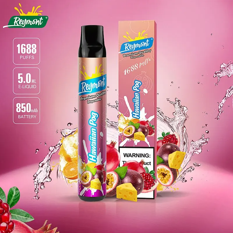 ReyMont 1688 Puffs Premium Quality Disposable Electronic Cigarette Nicotine Salt Multi Flavors Vape pen