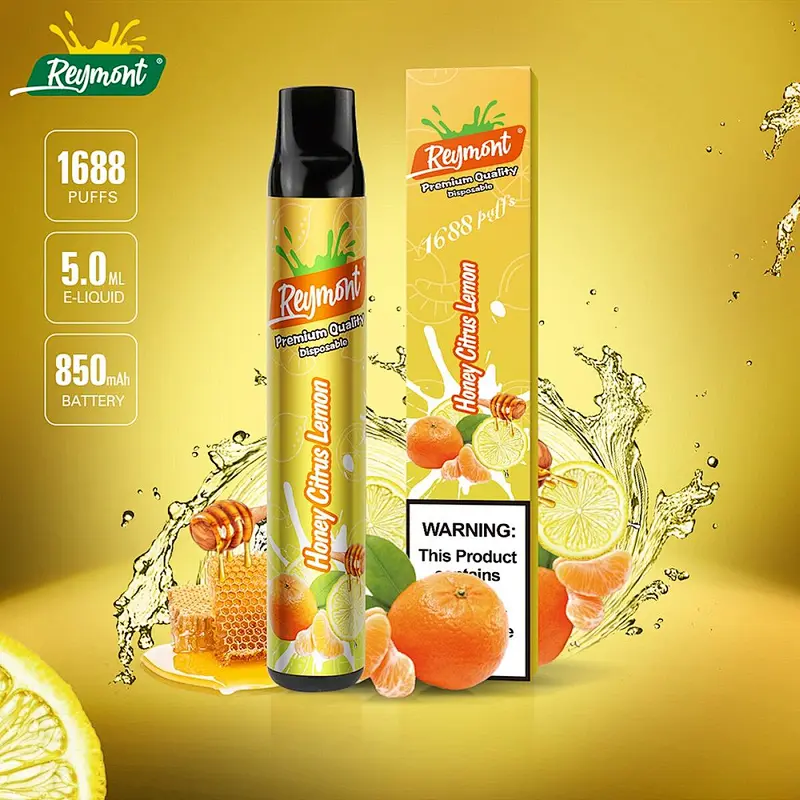 ReyMont 1688 Puffs Premium Quality Disposable Electronic Cigarette Nicotine Salt Multi Flavors Vape pen