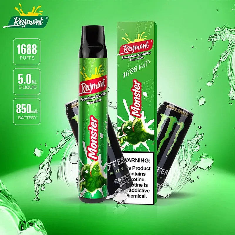 ReyMont 1688 Puffs Premium Quality Disposable Electronic Cigarette Nicotine Salt Multi Flavors Vape pen
