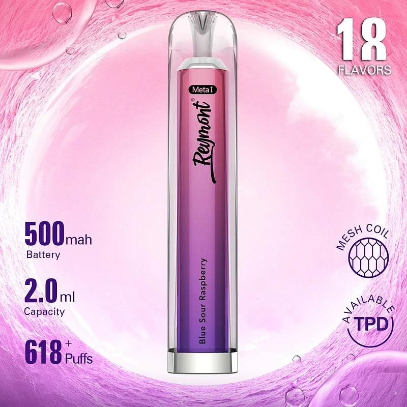 Reymont Meta I like Crystal TPD Available Mesh Coil up to 618 Puffs Disposable Electronic Cigarette Vape pen