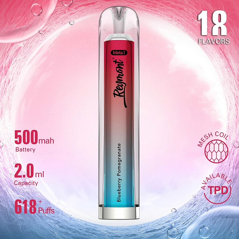 Reymont Meta I like Crystal TPD Available Mesh Coil up to 618 Puffs Disposable Electronic Cigarette Vape pen