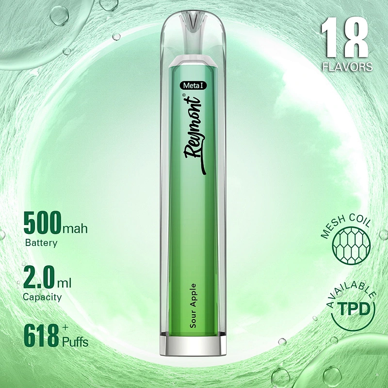 Reymont Meta I like Crystal TPD Available Mesh Coil up to 618 Puffs Disposable Electronic Cigarette Vape pen