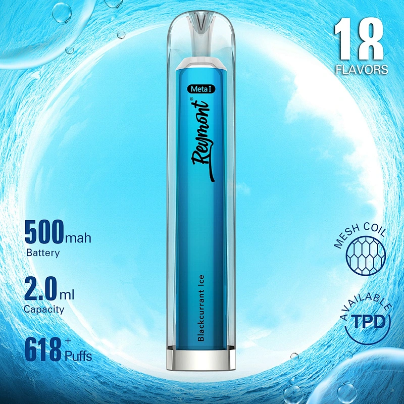 Reymont Meta I like Crystal TPD Available Mesh Coil up to 618 Puffs Disposable Electronic Cigarette Vape pen
