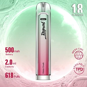 Reymont Meta I like Crystal TPD Available Mesh Coil up to 618 Puffs Disposable Electronic Cigarette Vape pen