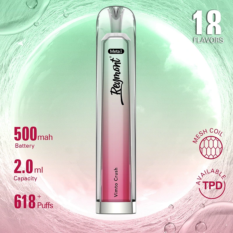 Reymont Meta I like Crystal TPD Available Mesh Coil up to 618 Puffs Disposable Electronic Cigarette Vape pen