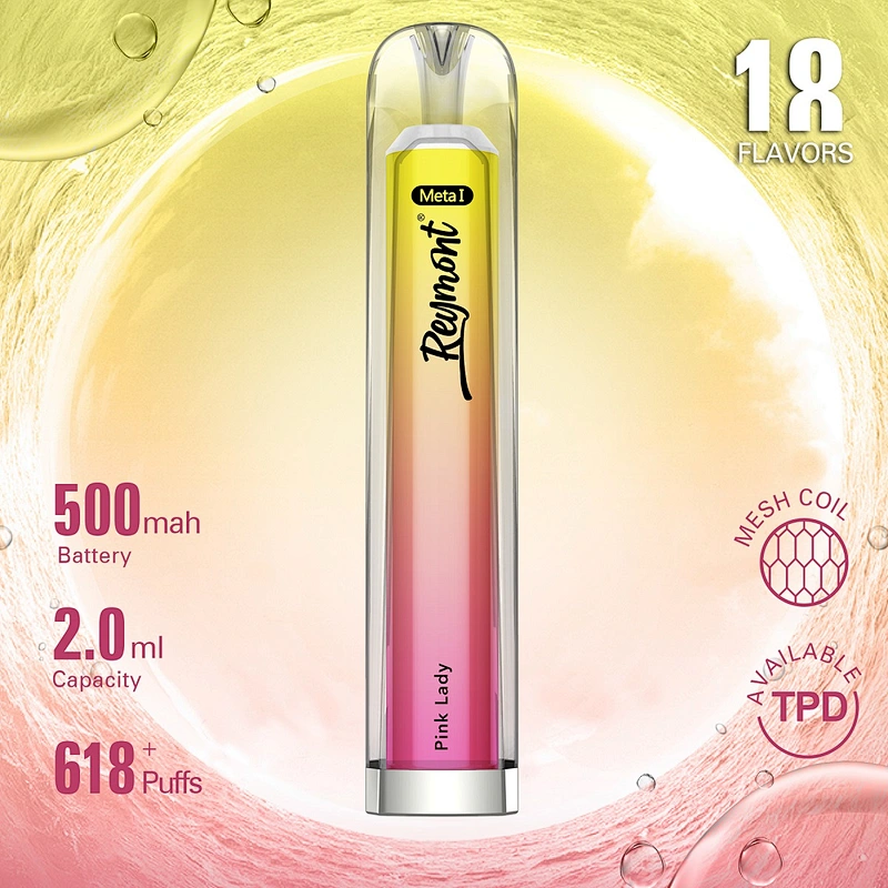 Reymont Meta I like Crystal TPD Available Mesh Coil up to 618 Puffs Disposable Electronic Cigarette Vape pen